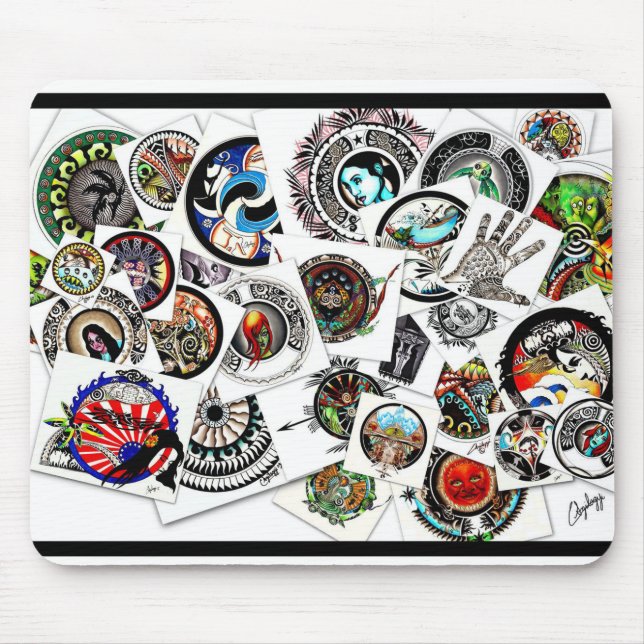 Collage Drawing Mousepad (Vorne)
