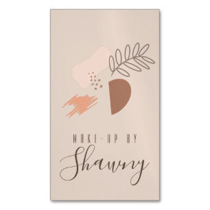 Collage Earth Tone Makeup Artist Salon Beauty Magnetische Visitenkarte
