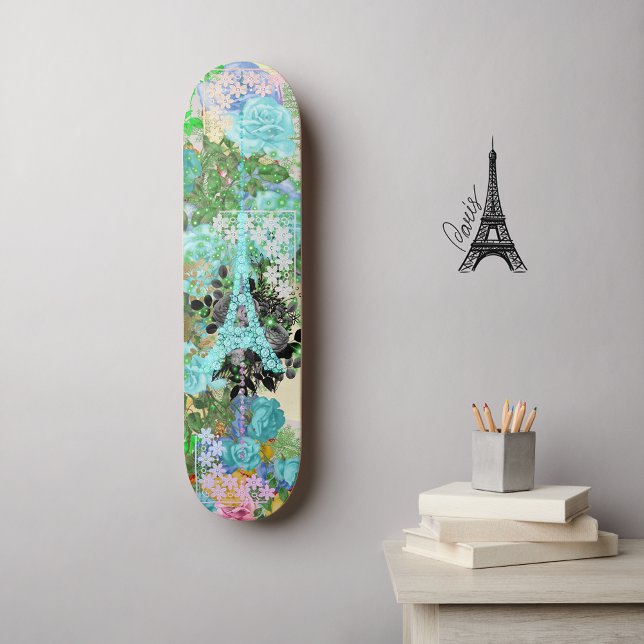 Collage & Eiffelturm Skateboard (Von Creator hochgeladen)
