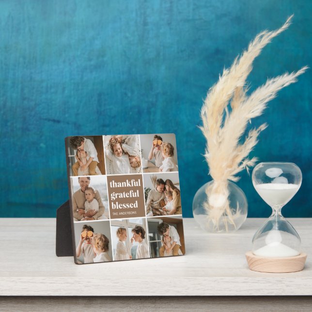 Collage Family Foto | Dankbar, gesegnet Fotoplatte (InSitu)