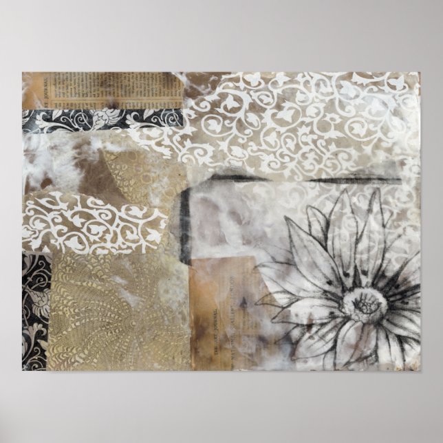 Collage Fleur II Poster (Vorne)