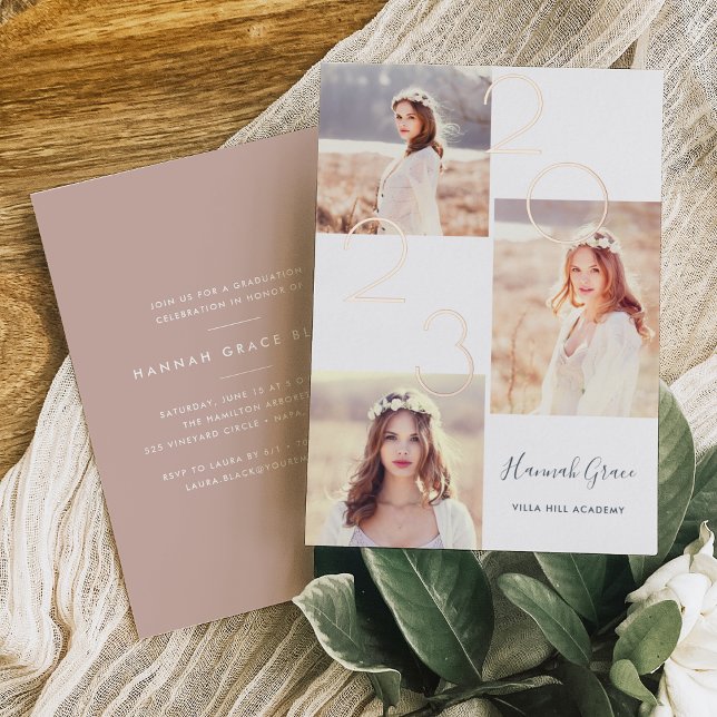 Collage Foil Abschluss Ankündigung & Einladung (Von Creator hochgeladen)