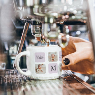 Collage Foto & Beste Oma je Bestes Lila Geschenk Espressotasse