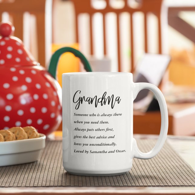 Collage Foto & Beste Oma je Bestes Schönheitsgesch Kaffeetasse (Von Creator hochgeladen)