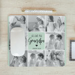 Collage Foto Beste Opa je Pastete Minze Geschenk Mousepad<br><div class="desc">Dieses wunderschöne Collage Foto ist der perfekte Weg, um Ihre Liebe für Ihren Großvater zum Ausdruck zu bringen. Mit der herzlichen Botschaft "We Liebe you Großpa" in elegantem Schriftzeichen vor einem beruhigenden pastellfarbenen Pfefferminzhintergrund erweckt dieses Stück die Wärme und Zuneigung, die Sie für Ihren Großvater spüren. Das Collage Design erlaubt...</div>