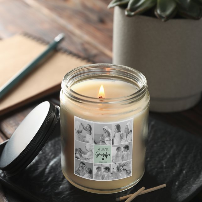 Collage Foto Beste Opa je Pastete Minze Geschenk Quadratischer Aufkleber (Von Creator hochgeladen)