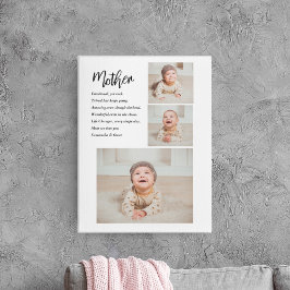 Collage Foto & Bestes Mutterquote Schönes Geschenk Leinwanddruck