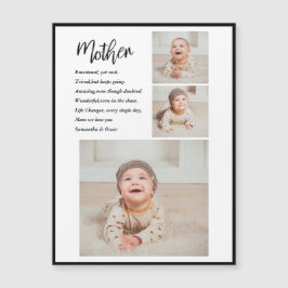 Collage Foto & Bestes Mutterquote Schönes Geschenk Magnetkarte