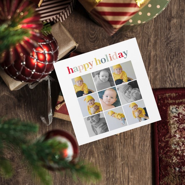 Collage Foto | Farbenfrohe Feiertage Magnetkarte (Von Creator hochgeladen)