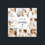 Collage Foto Grau Wir Liebe Sie Oma Bestes Geschen Leinwanddruck<br><div class="desc">"Collage Foto Gray We Liebe You Oma Best Gift" ist wahrscheinlich eine Beschreibung für ein Foto Rahmen oder Display, die eine Collage von Fotos in Grautönen mit den Worten "Wir Liebe Sie Oma" sichtbar angezeigt zeigt. Dies würde eine wohlüberlegte und sentimentale Gabe für eine Großmutter auf einem besondere Anlass, wie...</div>