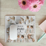 Collage Foto Grau Wir Liebe Sie Oma Bestes Geschen Mousepad<br><div class="desc">"Collage Foto Gray We Liebe You Oma Best Gift" ist wahrscheinlich eine Beschreibung für ein Foto Rahmen oder Display, die eine Collage von Fotos in Grautönen mit den Worten "Wir Liebe Sie Oma" sichtbar angezeigt zeigt. Dies würde eine wohlüberlegte und sentimentale Gabe für eine Großmutter auf einem besondere Anlass, wie...</div>