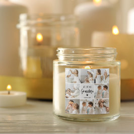 Collage Foto Grau Wir Liebe Sie Oma Bestes Geschen Quadratischer Aufkleber