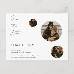 Collage-Foto-Hochzeit Save the Date Postkarte