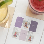 Collage Foto Lila Beste Mama je Geschenk Glasuntersetzer<br><div class="desc">Das Collage Foto Lila Best Mama Ever Geschenk ist ein wunderbarer Weg, um Ihre Wertschätzung und Liebe für Ihre Mutter zu zeigen. Dieses Geschenk zeigt eine wunderschöne Collage von Fotos, die besondere Erinnerungen zeigen, die Sie und Ihre Mutter gemeinsam haben. Die Collage ist in einem hübschen lila Farbton gestaltet und...</div>