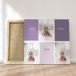 Collage Foto Lila Beste Mama je Geschenk Leinwanddruck