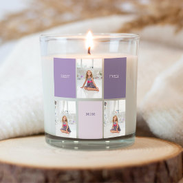 Collage Foto Lila Beste Mama je Geschenk Quadratischer Aufkleber