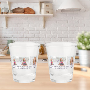 Collage Foto Lila Beste Mama je Geschenk Schnapsglas