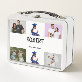 COLLAGE Foto Lunchbox PINK , LILA zum Anpassen