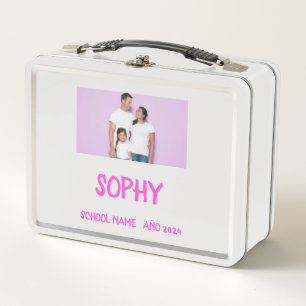 COLLAGE Foto Lunchbox ROSE , WEISS zum Anpassen