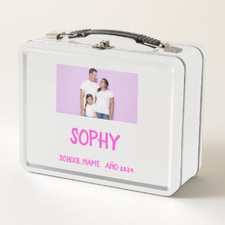 COLLAGE Foto Lunchbox ROSE , WEISS zum Anpassen