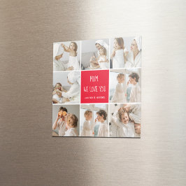 Collage Foto Mama Red Wir Liebe Sie beste Mutter G Magnet