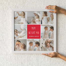Collage Foto Mama Red Wir Liebe Sie beste Mutter G Poster