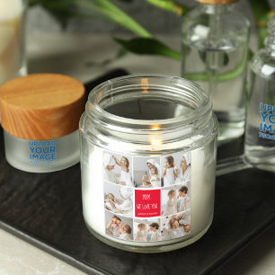 Collage Foto Mama Red Wir Liebe Sie beste Mutter G Quadratischer Aufkleber