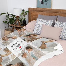 Collage Foto | Meine Mama ist mein Valentingeschen Fleecedecke