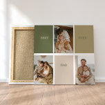 Collage Foto Modernes Bestes Vater je Geschenk Leinwanddruck<br><div class="desc">Ein Collage Foto Modern Best Vater Ever Geschenk ist eine perfekte Möglichkeit, um Ihre Wertschätzung für Ihren Vater zu zeigen. Dieses Geschenk besteht aus einer Collage im modernen Stil, die mehrere Fotos von Ihnen und Ihrem Vater umfasst und die besonderen Momente und Erinnerungen hervorhebt, die Sie gemeinsam geteilt haben. Die...</div>