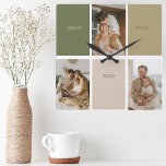 Collage Foto Modernes Bestes Vater je Geschenk Quadratische Wanduhr<br><div class="desc">Ein Collage Foto Modern Best Vater Ever Geschenk ist eine perfekte Möglichkeit, um Ihre Wertschätzung für Ihren Vater zu zeigen. Dieses Geschenk besteht aus einer Collage im modernen Stil, die mehrere Fotos von Ihnen und Ihrem Vater umfasst und die besonderen Momente und Erinnerungen hervorhebt, die Sie gemeinsam geteilt haben. Die...</div>