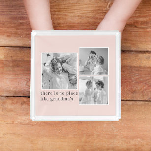 Collage Foto Pastell Pink Bestes Grandma Geschenk Acryl Tablett