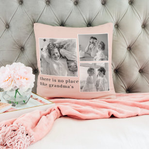 Collage Foto Pastell Pink Bestes Grandma Geschenk Kissen