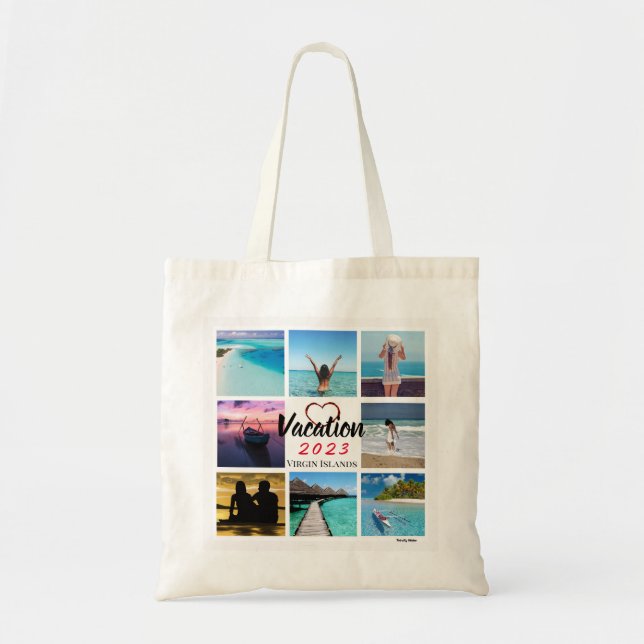 Collage Foto Personalisiert Tote Bag Tragetasche (Vorne)