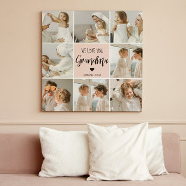 Collage Foto Pink Wir Liebe Sie Oma Bestes Geschen Leinwanddruck