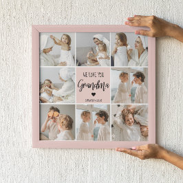 Collage Foto Pink Wir Liebe Sie Oma Bestes Geschen Poster