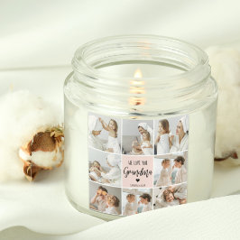 Collage Foto Pink Wir Liebe Sie Oma Bestes Geschen Quadratischer Aufkleber