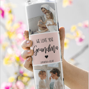 Collage Foto Pink Wir Liebe Sie Oma Bestes Geschen Thermosbecher