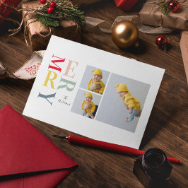 Collage Foto und farbenfroh fröhlich | Happy Holid Feiertagspostkarte