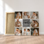 Collage Foto und Personalisierte Graugeschenke Leinwanddruck<br><div class="desc">Erstellen Sie eine schöne und personalisierte Familienkollage mit acht Fotos, begleitet von einem personalisierten Familiennamen in Grau. Dieses einmalige und nachdenkliche Geschenk eignet sich hervorragend zum Gedenken an besondere Momente und zum Feiern der Liebe und Bindung innerhalb einer Familie. Die Collage umfasst acht sorgfältig ausgewählte Fotos, die Sie zur Verfügung...</div>