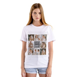 Collage Foto und Personalisierte Graugeschenke T-Shirt
