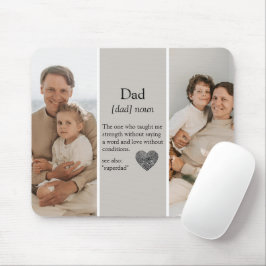 Collage Foto | Vater-Definition-Maus-Pad-Geschenk Mousepad