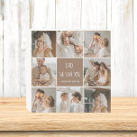 Collage Foto Vater Wir Liebe Sie glückliche Väter  Holzkisten Schild<br><div class="desc">Ein Collage Foto ist eine Bildersammlung, die visuell ansprechend gestaltet ist, und es kann eine großartige Möglichkeit sein, besondere Anlass wie den Vatertag zu feiern. In dieser speziellen Collage haben wir mehrere Fotos zusammengestellt, die die liebevollen Erinnerungen einfangen, die wir mit unserem Vater über die Jahre geteilt haben. Während wir...</div>