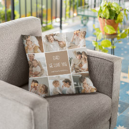 Collage Foto Vater Wir Liebe Sie glückliche Väter  Kissen