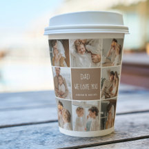 Collage Foto Vater Wir Liebe Sie glückliche Väter 