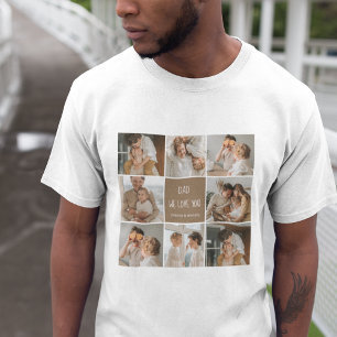 Collage Foto Vater Wir Liebe Sie glückliche Väter  T-Shirt