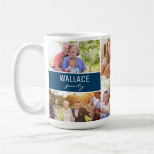 Collage Foto Wiedersehen Familienname Jahr Andenke Kaffeetasse