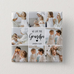 Collage Foto   Wir Liebe Sie Opa-Geschenk Button