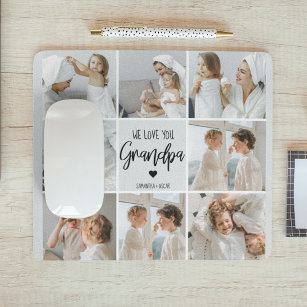Collage Foto   Wir Liebe Sie Opa-Geschenk Mousepad