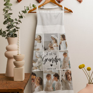 Collage Foto Wir Liebe Sie Opa-Geschenk Schürze