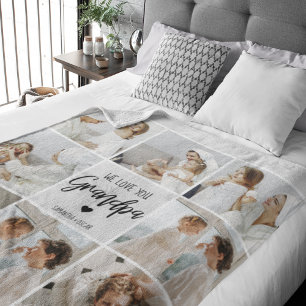 Collage Foto Wir Liebe Sie Opa-Geschenk Sherpadecke